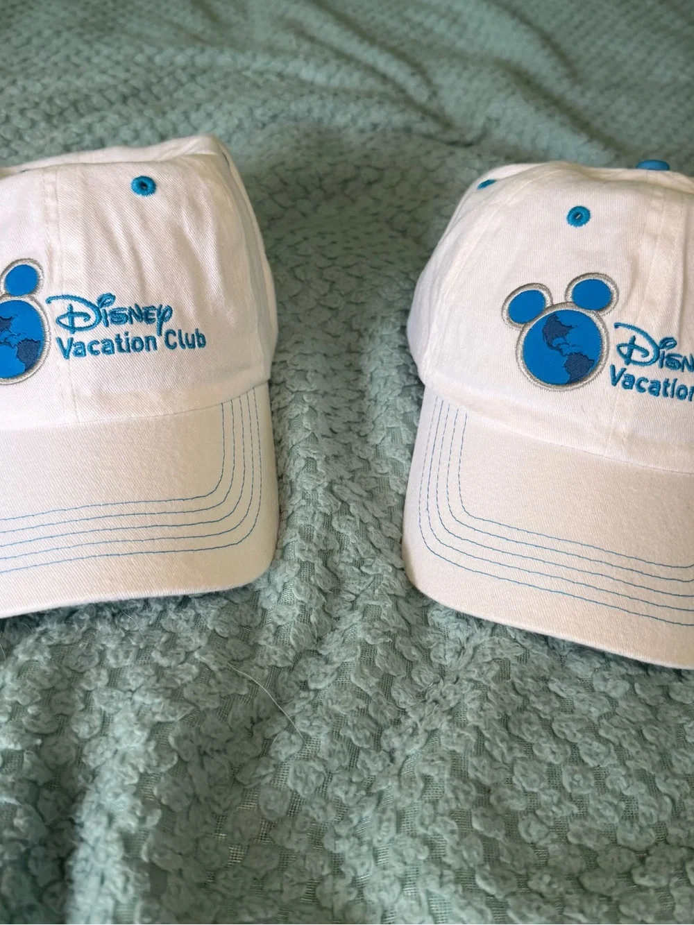 Disney White & Blue Kids Hats set of 2